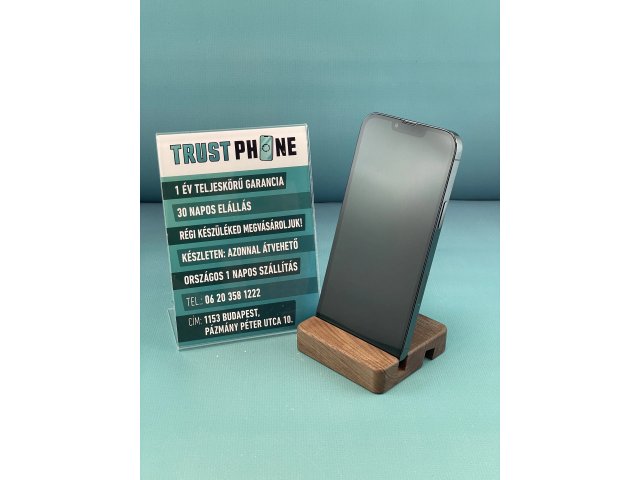 !! 1 ÉV GARANCIA !! iPhone 13 Pro Max Alpine Green 128 GB – TRU8183VA – 100% AKKU – ÚJ 60Hz Kijelző