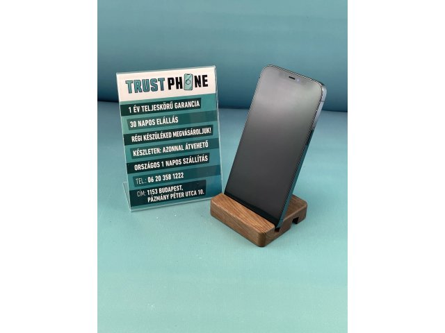 !! 1 ÉV GARANCIA !! iPhone 12 Pro Max Pacific Blue 256 GB – TRT1061 – 100% AKKU