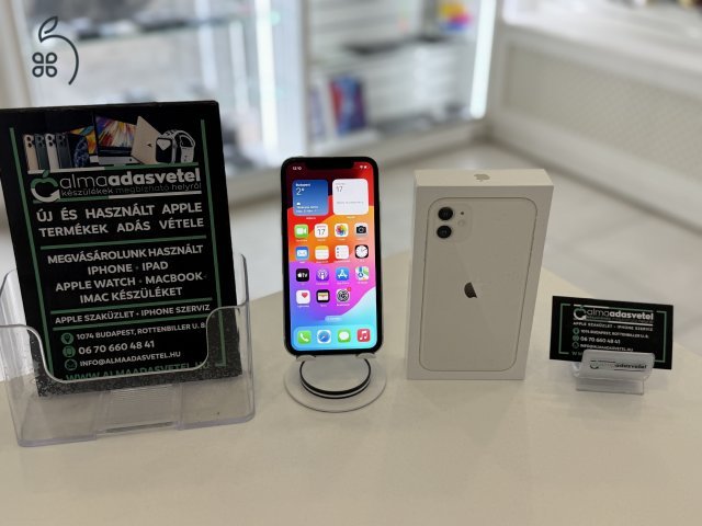 iPhone 11 64GB Független Használt/1-3 hónap gar./Akku 87%/p3987