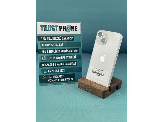 !! 1 ÉV GARANCIA !! iPhone 13 Mini Starlight 128 GB – TRT148 – 100% AKKU