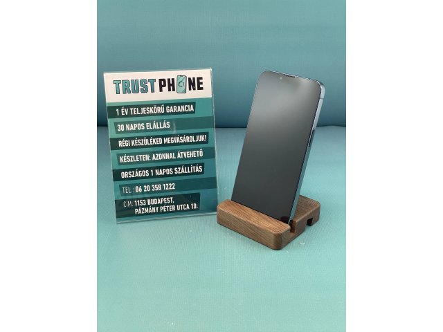 !! 1 ÉV GARANCIA !! iPhone 13 Pro Blue 128 GB – TRT449 – 100% AKKU