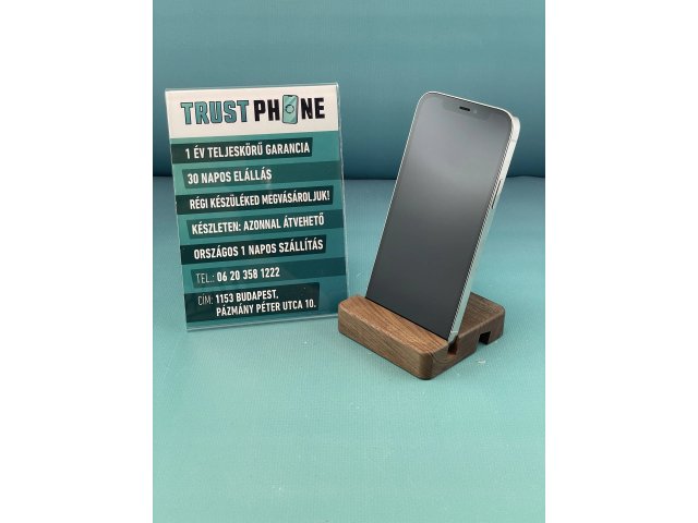 !! 1 ÉV GARANCIA !! iPhone 12 Pro Silver 256 GB – TRT737 – 100% AKKU