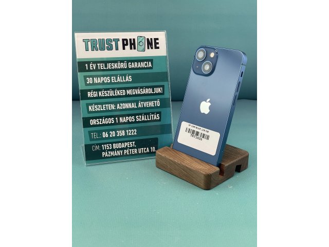 !! 1 ÉV GARANCIA !! iPhone 13 Mini Blue 128 GB – TRT1026 – 100% AKKU