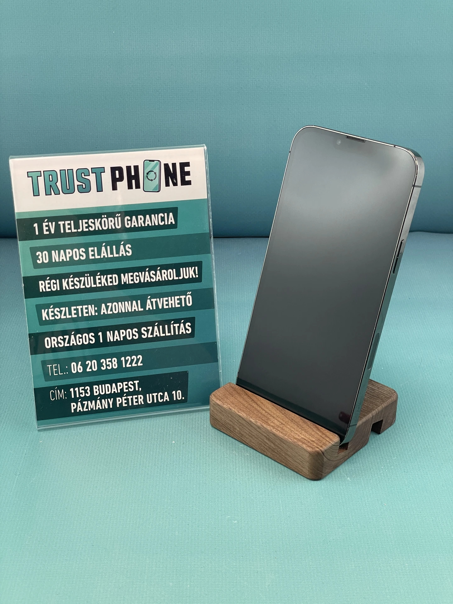 !! 1 ÉV GARANCIA !! iPhone 13 Pro Max Graphite 256 GB – TRT1067 – 100% AKKU