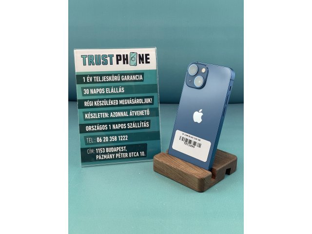 !! 1 ÉV GARANCIA !! iPhone 13 Mini Blue 128 GB – TRT1099 – 100% AKKU