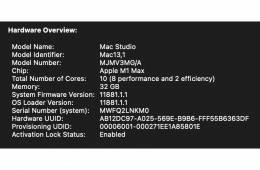 Mac Studio M1 Max 32/512GB eladó