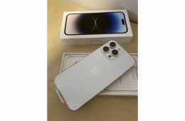 VADONATÚJ iPhone 14 PRO MAX 128GB silver KÁRTYAFÜGGETLEN! Garancia!