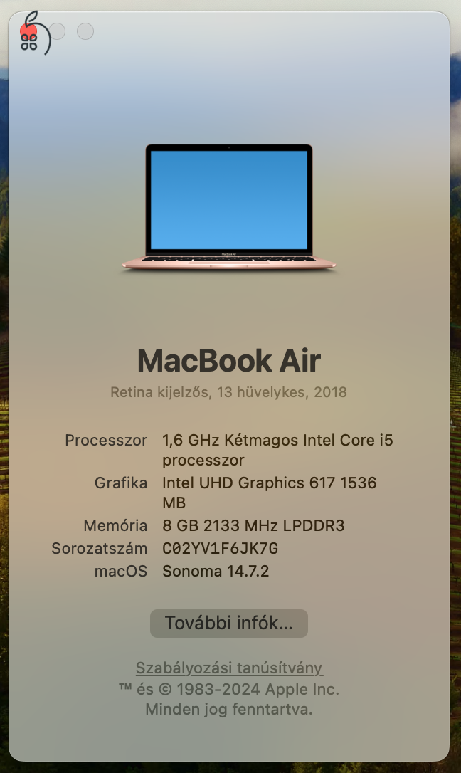 Megkímélt MacBook air 13