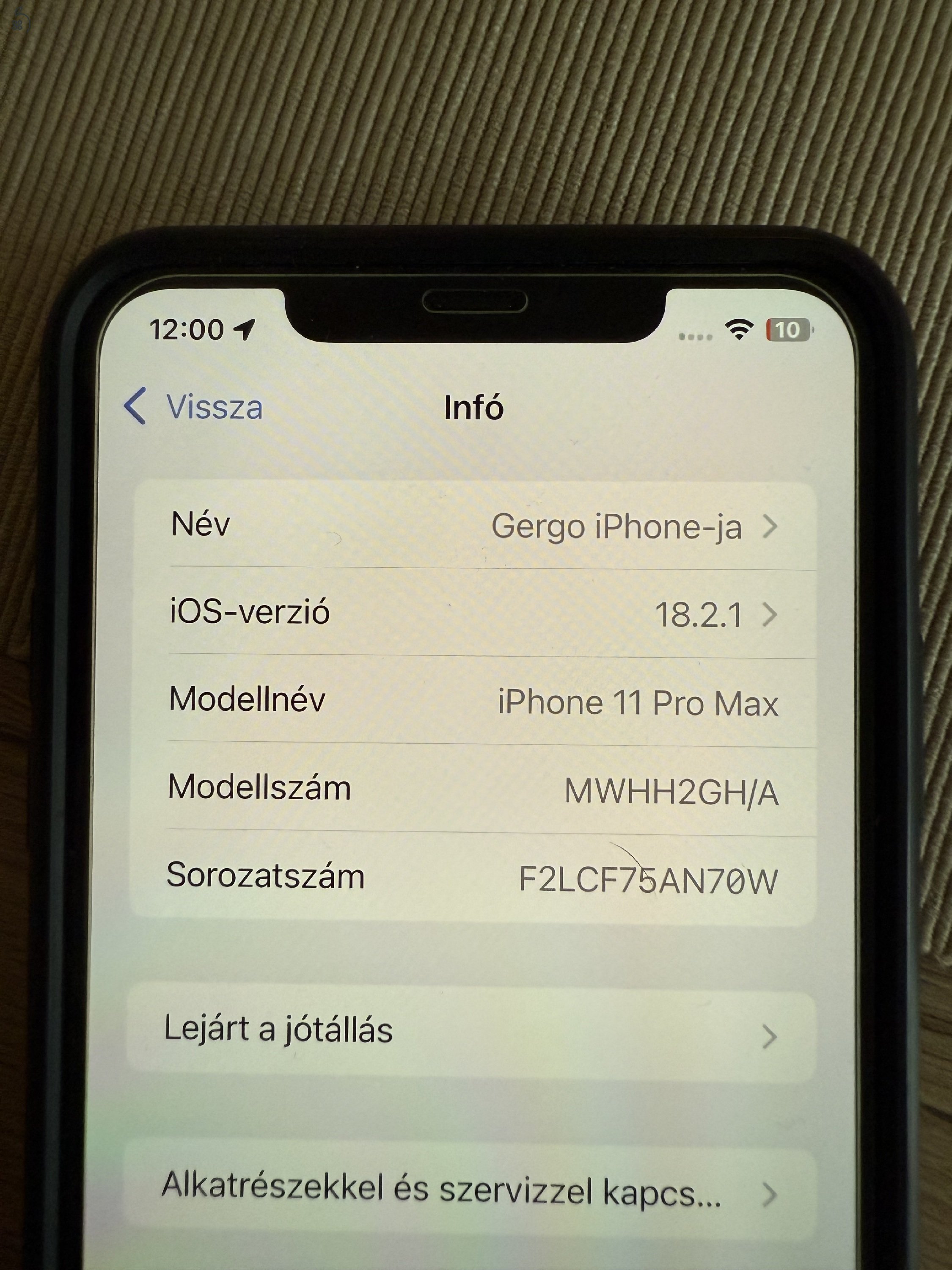 Iphone 11 Pro Max 64GB kiváló állapotban 