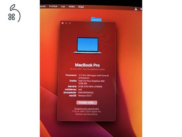 Macbook Pro 2017 13” 128GB