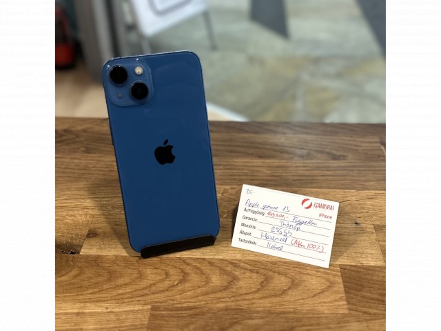 26. Apple iPhone 13 - 256 GB - Kék- Független - akku 100%