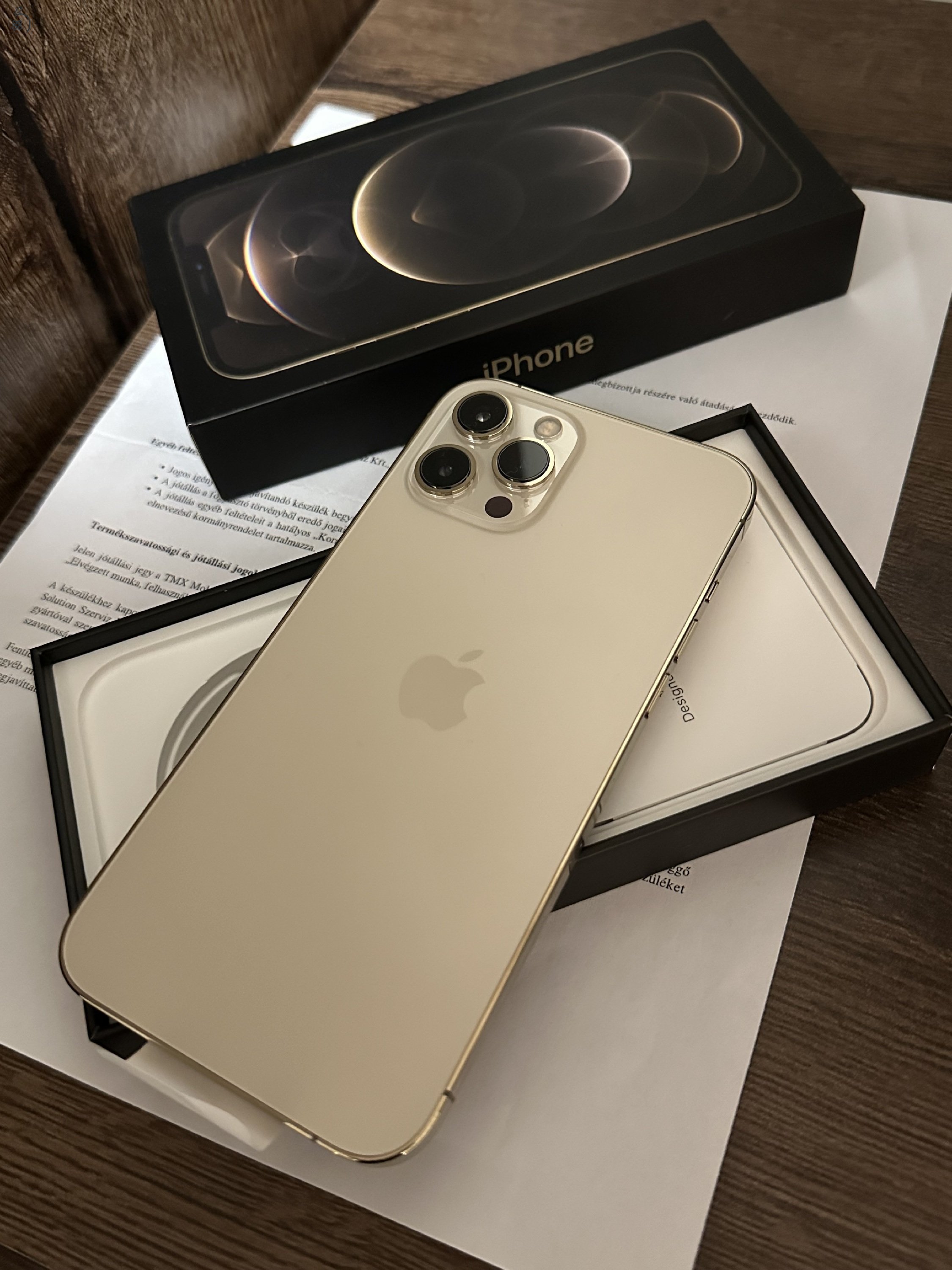 Vadonatúj iPhone 12 PRO MAX 128GB gold KÁRTYAFÜGGETLEN! Garancia!