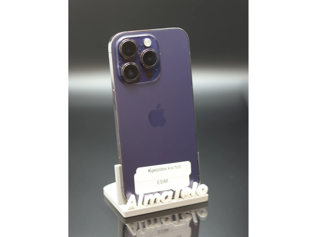 Apple iPhone 14 Pro 128 GB Deep Purple 100% akku - 12 HÓ GARANCIA