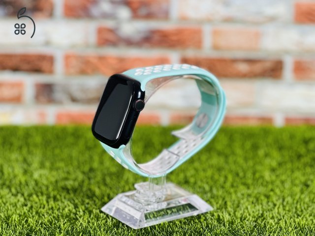 Apple Watch Series 7 S7 41mm GPS A2473 Aluminium Midnight szép állapotú - 24 HÓ GARANCIA - 716