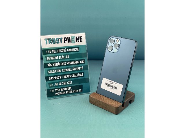 !! 1 ÉV GARANCIA !! iPhone 12 Pro Pacific Blue 128 GB – TRT233VA – 100% AKKU