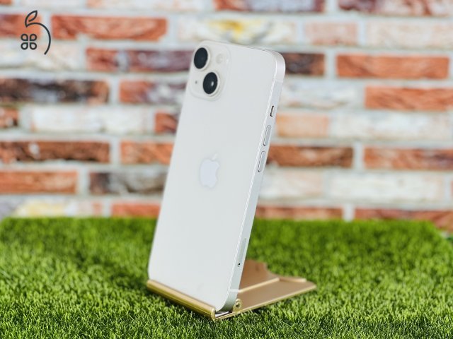 Apple iPhone 14 128 GB Starlight 100% akku szép állapotú - 24 HÓ GARANCIA - 746