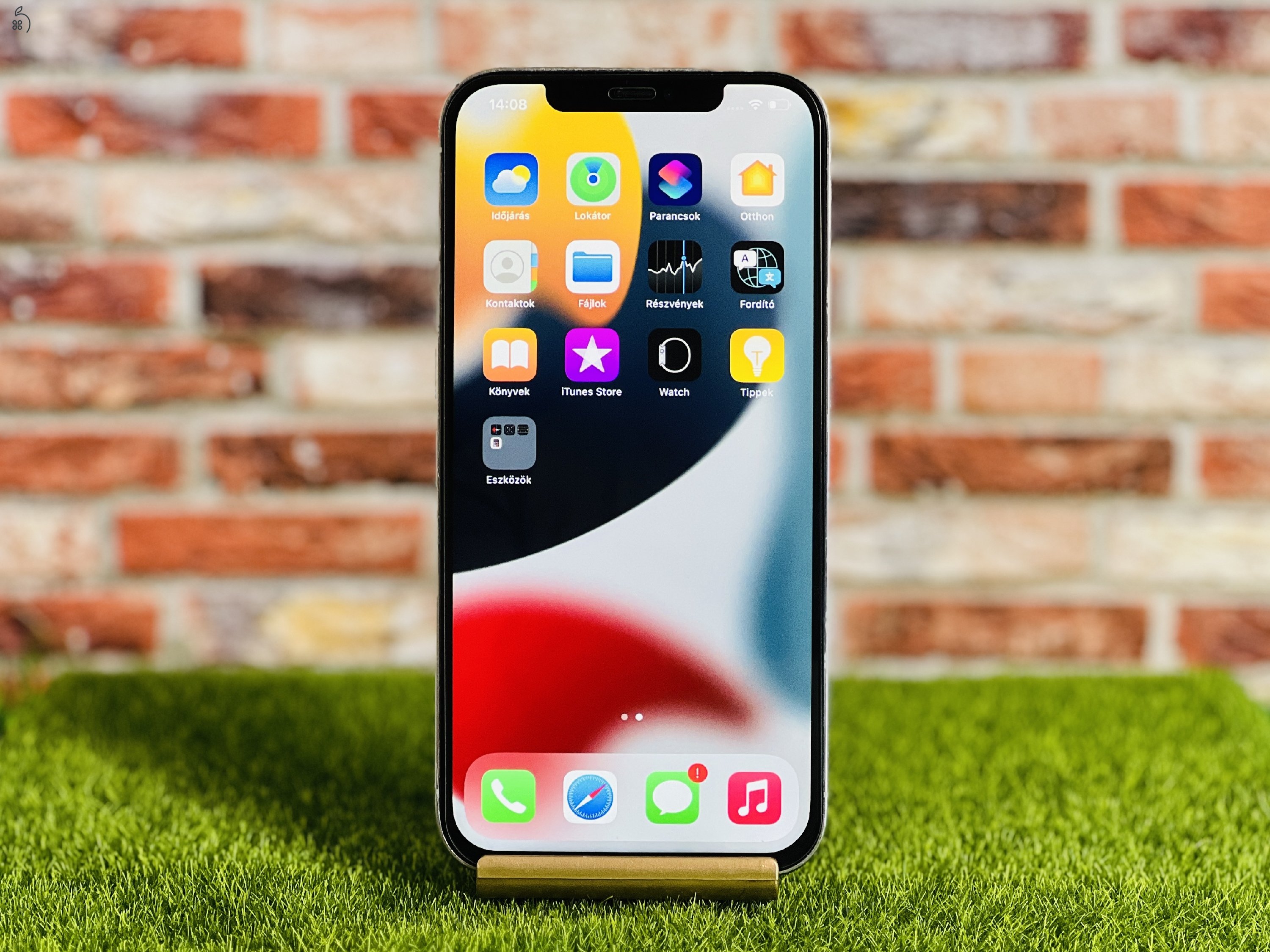 Apple iPhone 12 Pro Max 128 GB Silver 100% akku szép állapotú - 24 HÓ GARANCIA - 677