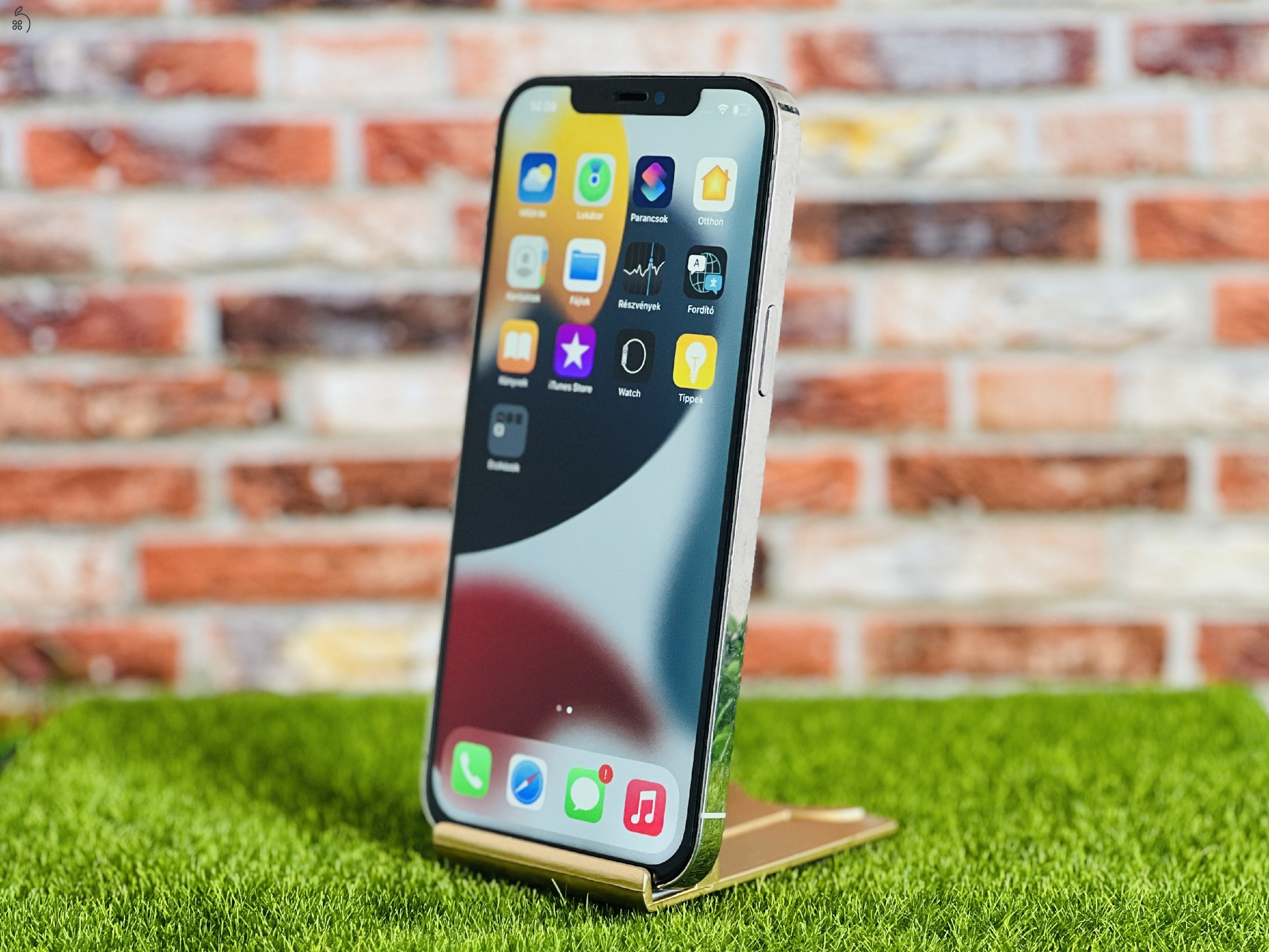 Apple iPhone 12 Pro Max 128 GB Silver 100% akku szép állapotú - 24 HÓ GARANCIA - 677