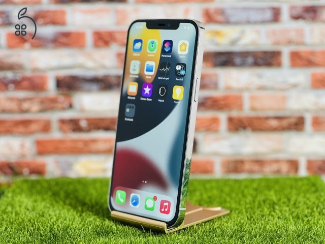 Apple iPhone 12 Pro Max 128 GB Silver 100% akku szép állapotú - 24 HÓ GARANCIA - 677