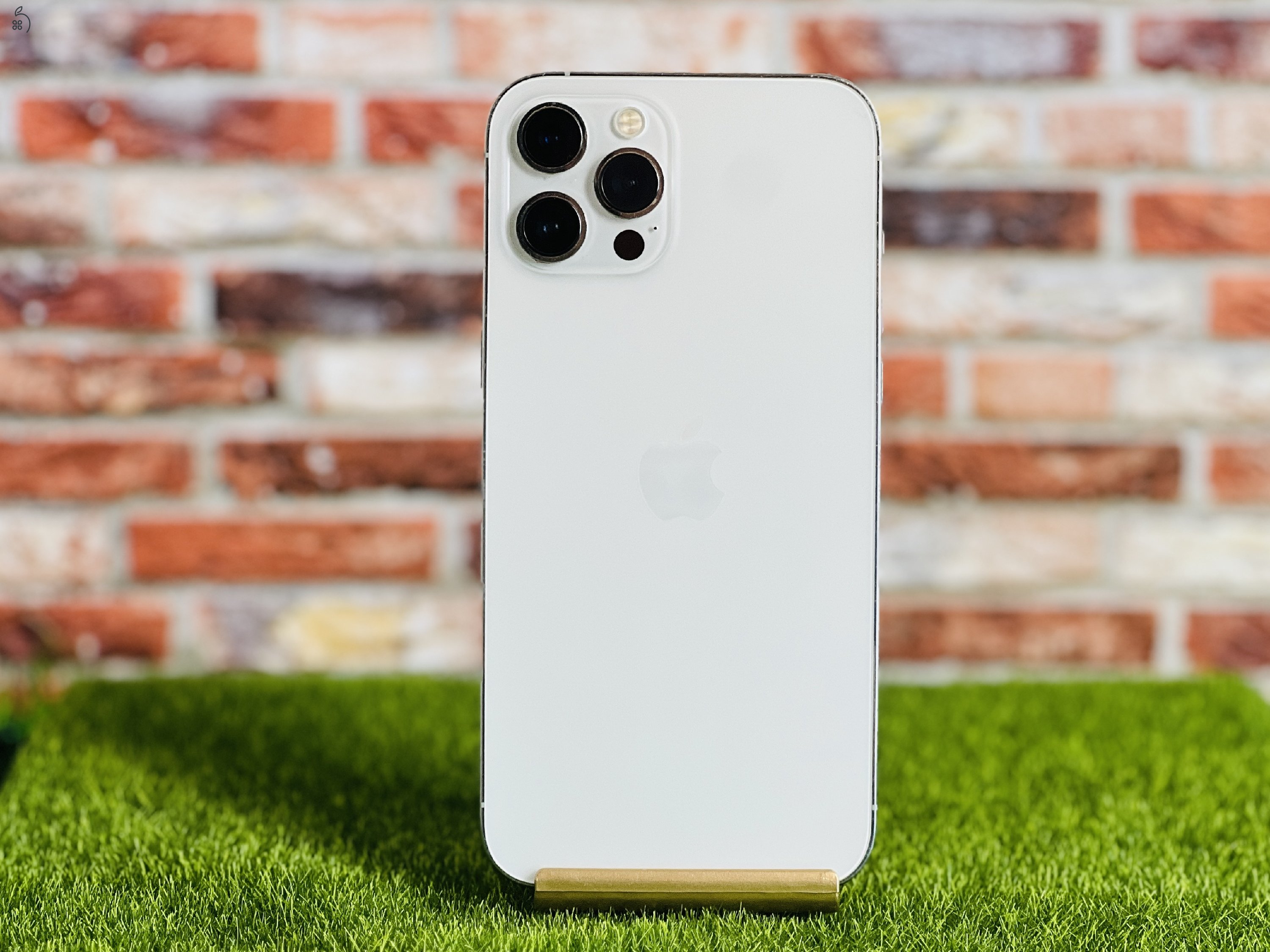 Apple iPhone 12 Pro Max 128 GB Silver 100% akku szép állapotú - 24 HÓ GARANCIA - 677