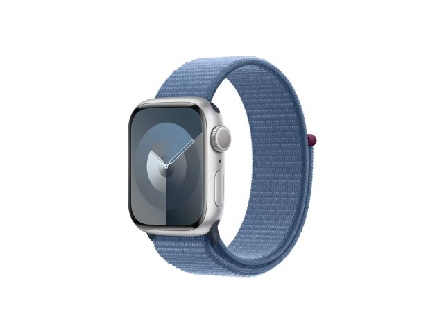 !! 1 ÉV GARANCIA !! ÚJ, Bontatlan Apple Watch Series 9 41mm GPS Silver Winter Blue