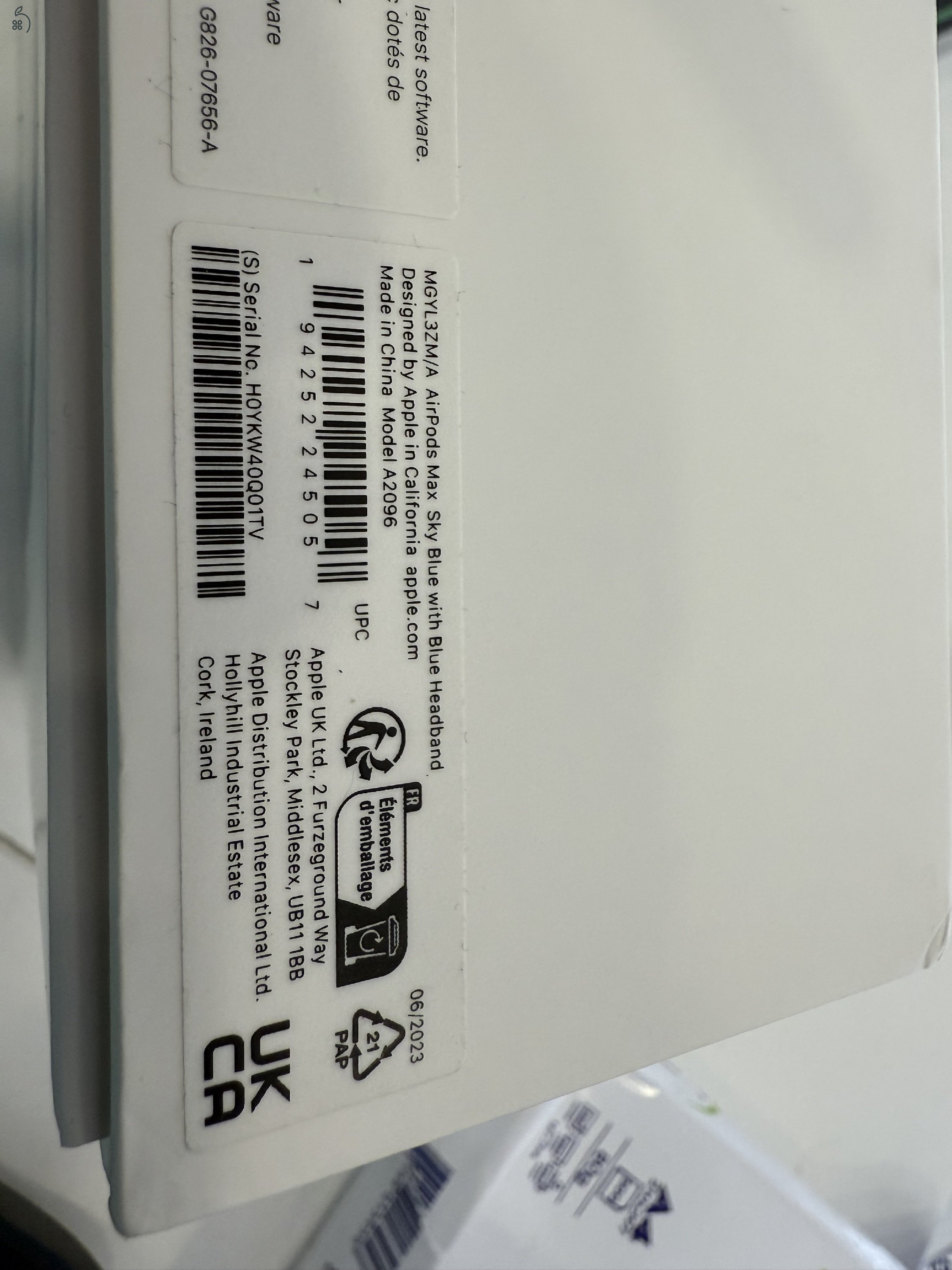 AirPods Max Sky Blue/A2096/ 1 hónap garancia/Leírást olvasd el/