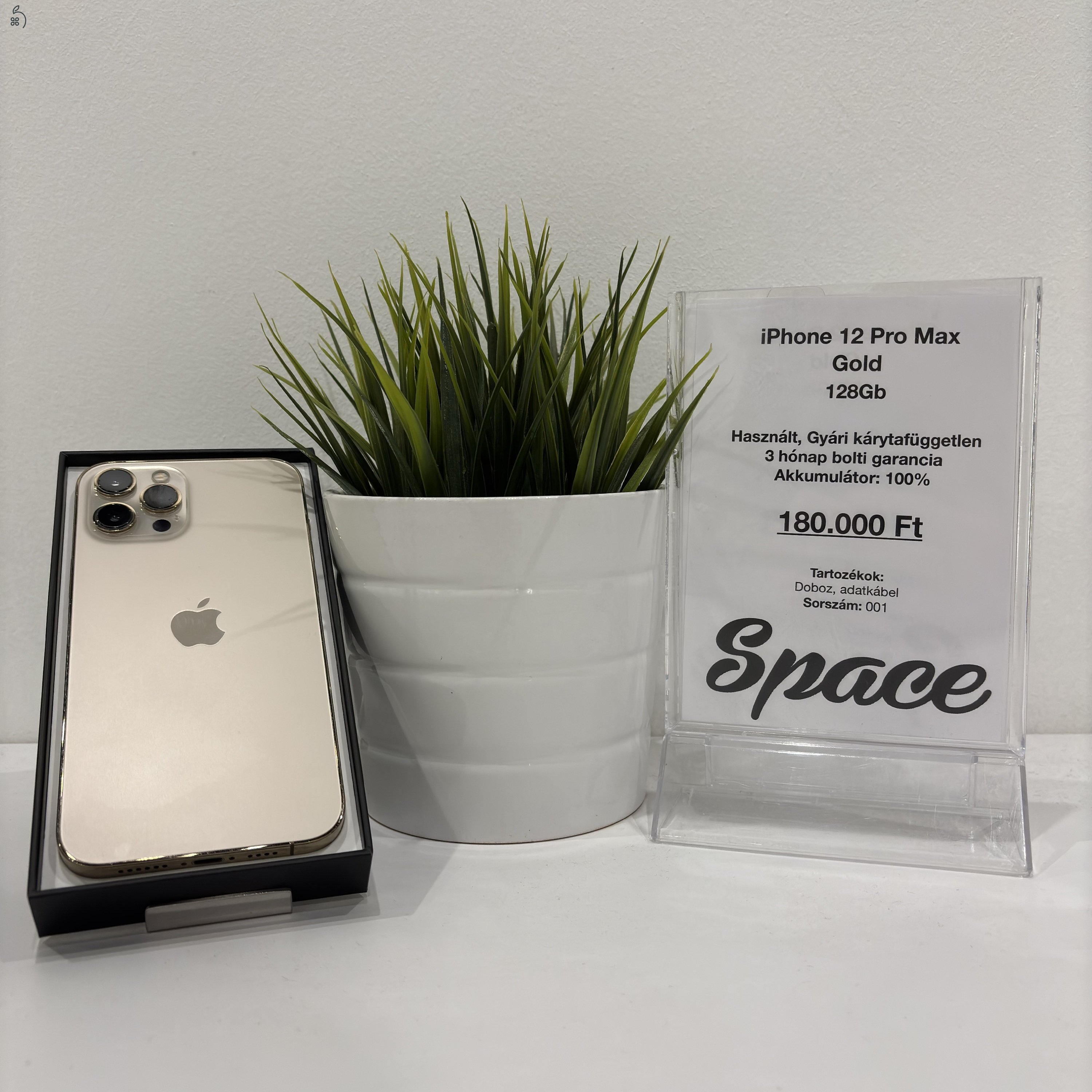 iPhone 12 Pro Max / 128GB / Gold / Gyári kártyafüggetlen (001)