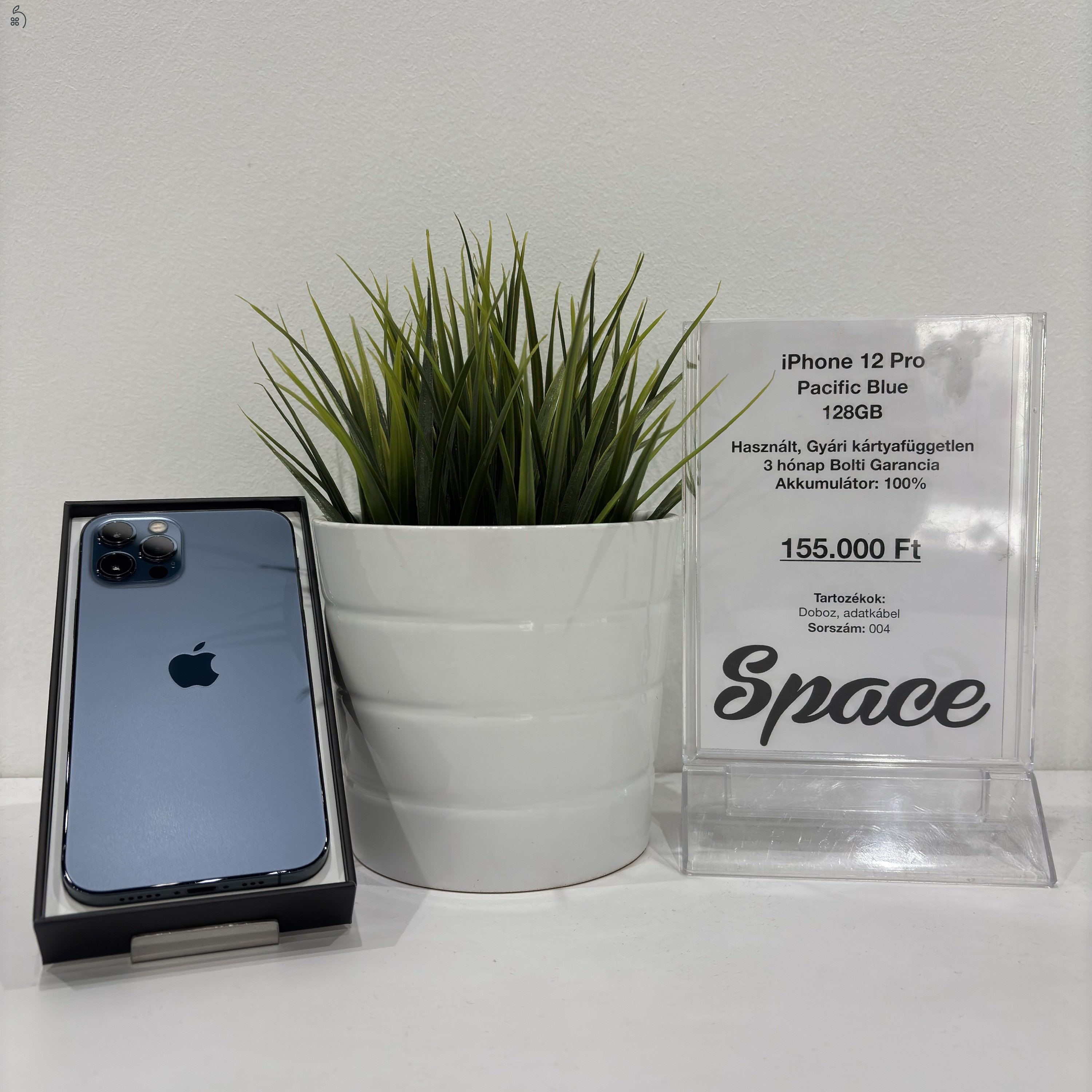 iPhone 12 Pro / 128GB / Pacific Blue / Gyári kártyafüggetlen (004)