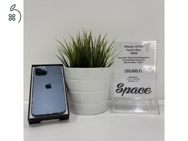 iPhone 12 Pro / 128GB / Pacific Blue / Gyári kártyafüggetlen (004)