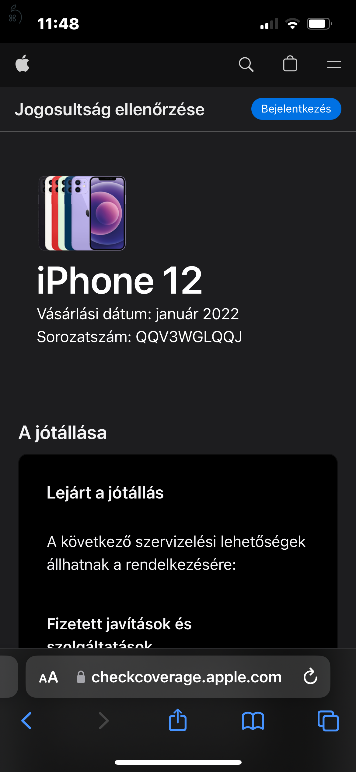 iPhone 12, 64GB, ajándék üvegfóliával