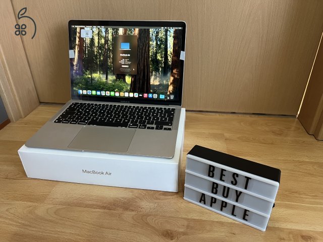 2020 MacBook Air M1 / 8GB / 256GB SSD / Magyar / Silver / 99% Aksi / Új Kijelzővel / Eladó ! ! !