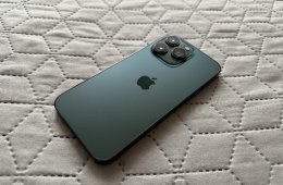 Eladó szép állapotú Apple iPhone 13 Pro 128GB Alpine Green, kártyafüggetlen készülék!