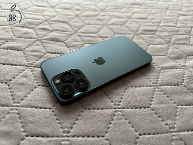 Eladó szép állapotú Apple iPhone 13 Pro 128GB Alpine Green, kártyafüggetlen készülék!