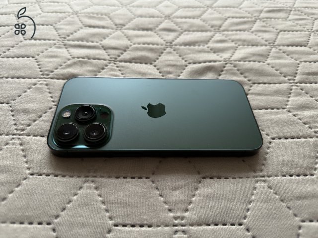 Eladó szép állapotú Apple iPhone 13 Pro 128GB Alpine Green, kártyafüggetlen készülék!