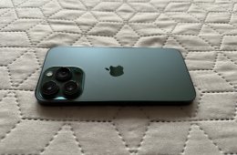 Eladó szép állapotú Apple iPhone 13 Pro 128GB Alpine Green, kártyafüggetlen készülék!