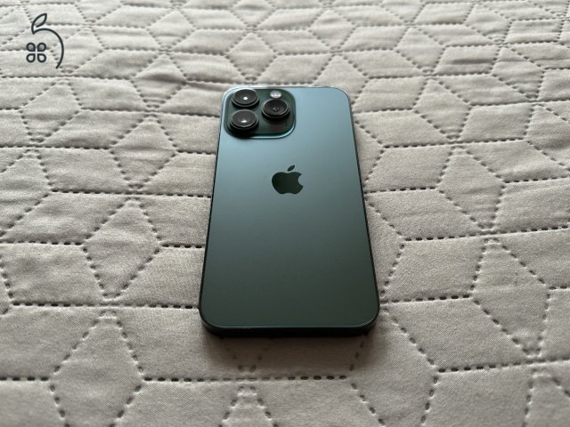 Eladó szép állapotú Apple iPhone 13 Pro 128GB Alpine Green, kártyafüggetlen készülék!