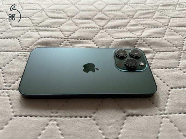 Eladó szép állapotú Apple iPhone 13 Pro 128GB Alpine Green, kártyafüggetlen készülék!