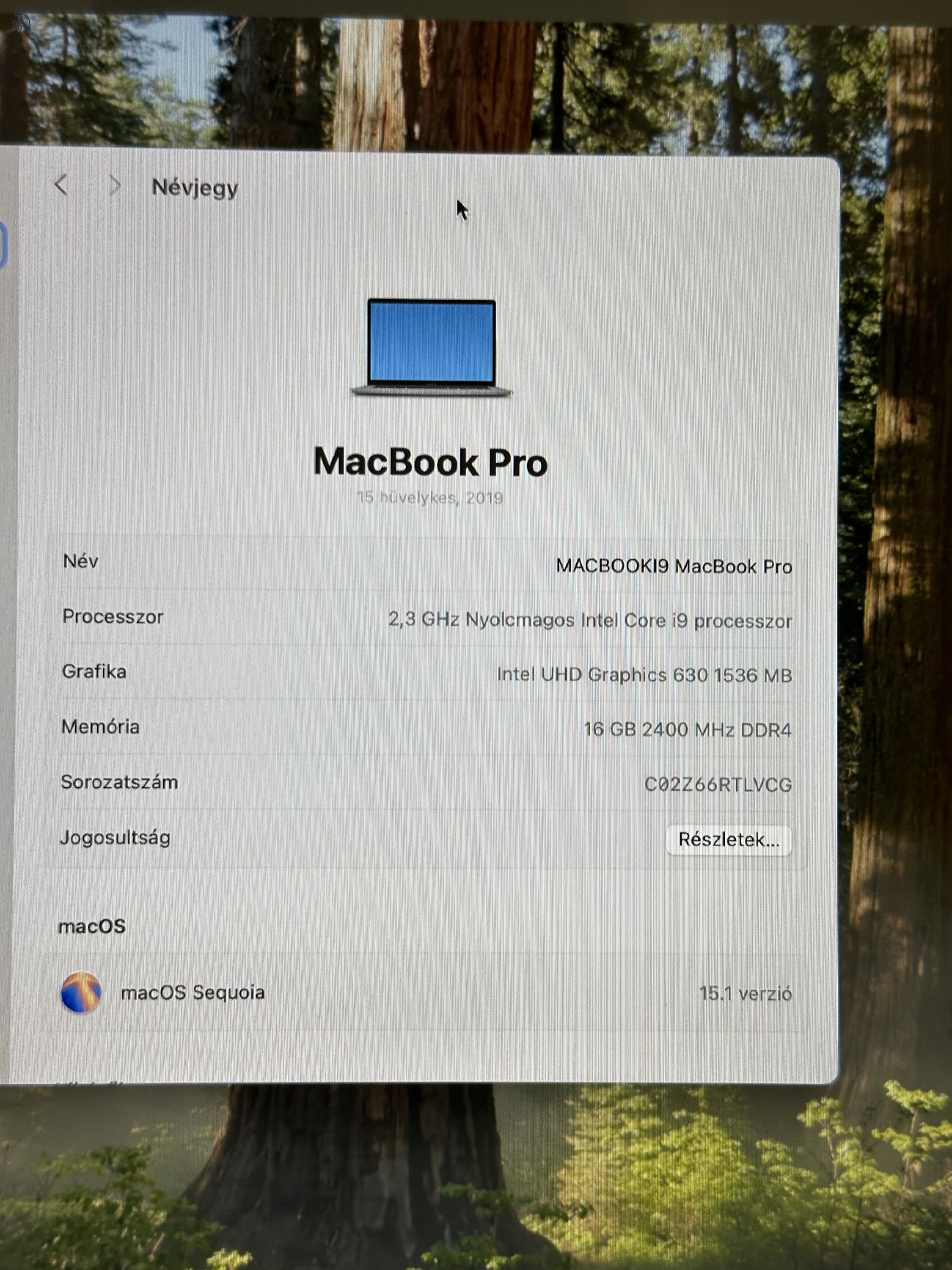 MacBook PRO i9 - 2019 / Space Grey