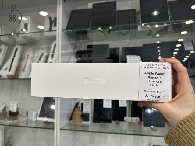 Apple Watch Series 7 41 mm fekete ÚJ AKKUMULÁTORRAL (10/10) iSzerelés.hu