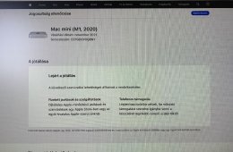 Eladó újszerű M1 Mac mini 8C CPU/16GB/512GB/8C GPU