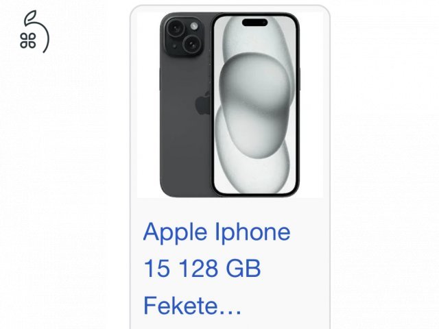 ÚJ! iPhone 15 128 GB