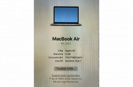 Eladó MacBook Air A2337 M1/256GB/8GB 2023.februári