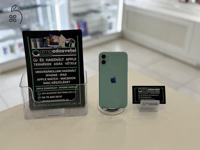 iPhone 11 64GB Zöld Megkímélt Független/1-3 hónap gar./Akku 84%/p4009