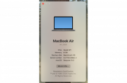 Apple Macbook Air M1 8GB/256GB Asztroszürke