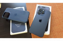 Apple iPhone 15 Pro Max 256Gb kék titán Független 2 év Garancia