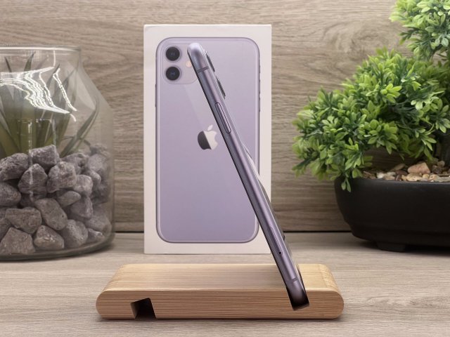 iPhone 11 Purple 128GB 2 ÉV Garanciával Számlával Aksi 100%