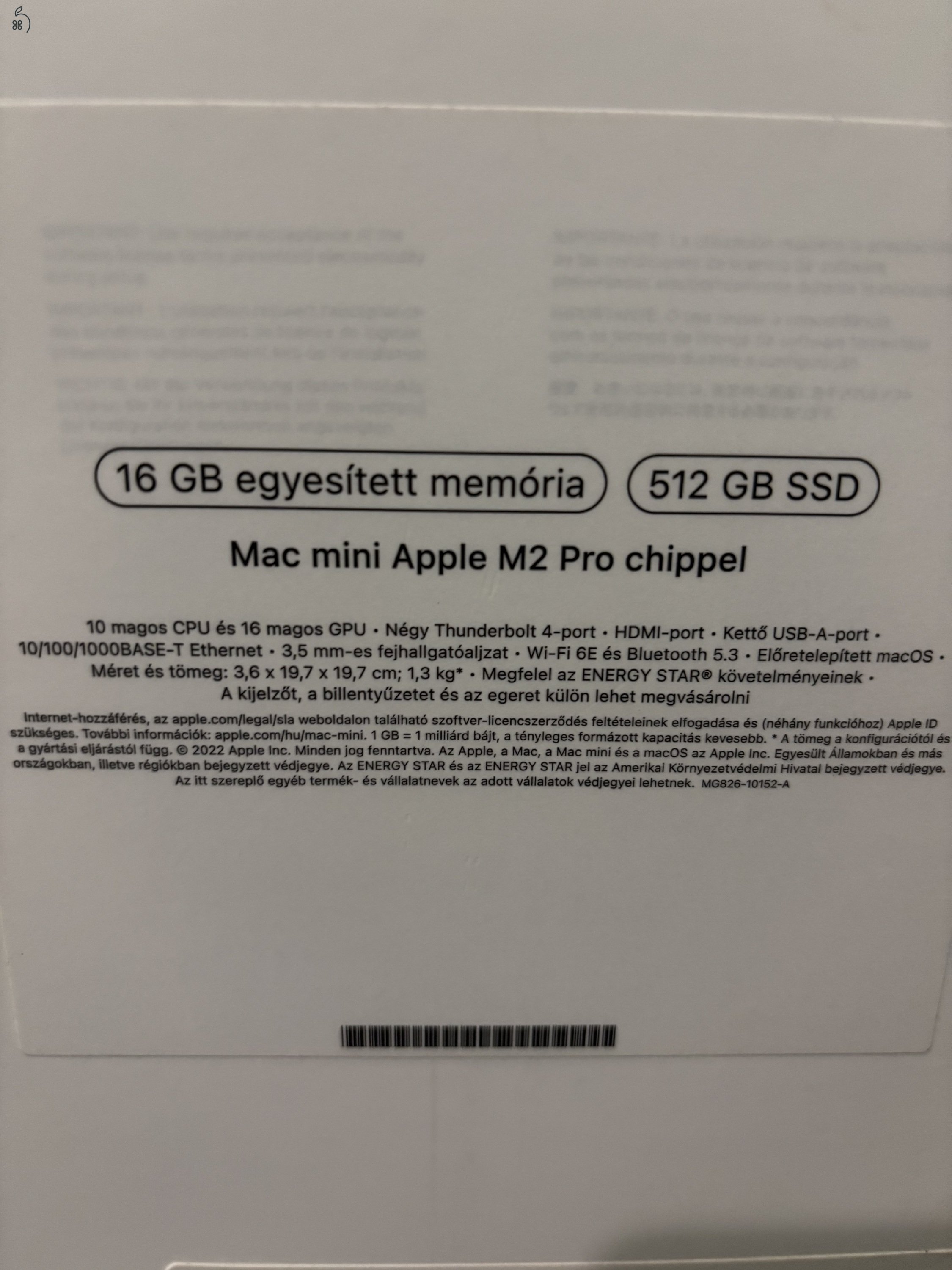 Mac Mini m2 pro 16GB/512GB