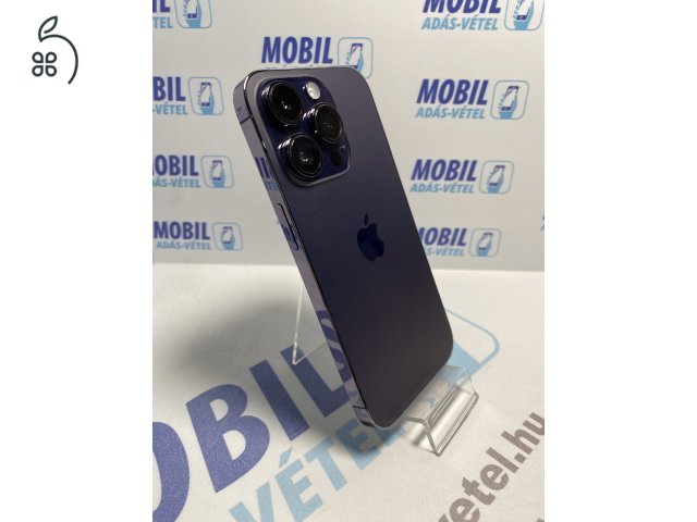 Apple iPhone 14 Pro 128 GB Purple - akku 87% - 12 hó garancia 