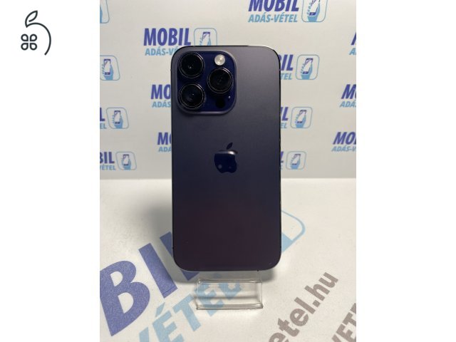 Apple iPhone 14 Pro 128 GB Purple - akku 87% - 12 hó garancia 