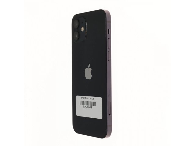 !! 1 ÉV GARANCIA !! iPhone 12 Black 64 GB – BM20619 – 100% AKKU